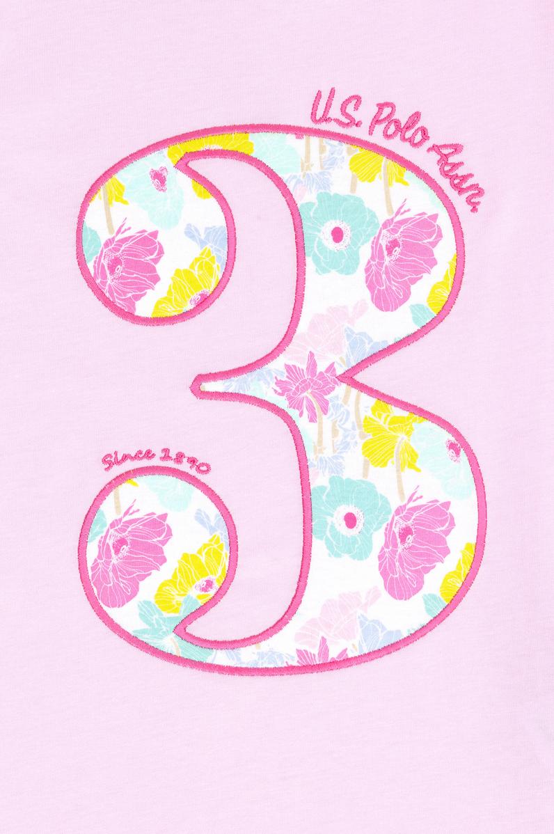 Kız Çocuk Manolya Bisiklet Yaka Tişört