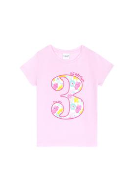 Kız Çocuk Manolya Bisiklet Yaka Tişört - 50265384014