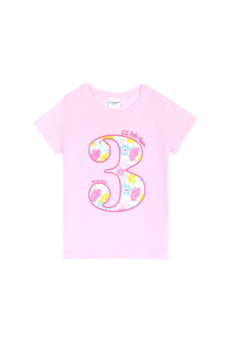 Kız Çocuk Manolya Bisiklet Yaka Tişört