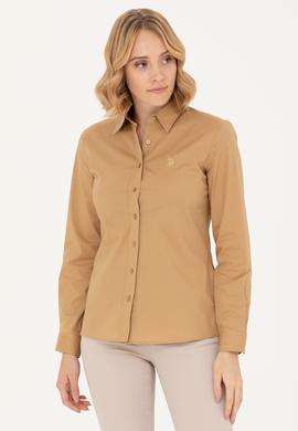 Kadın Camel Uzun Kollu Basic Gömlek - 50262946077