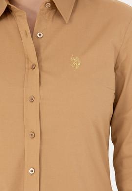 Kadın Camel Uzun Kollu Basic Gömlek - 50262946077