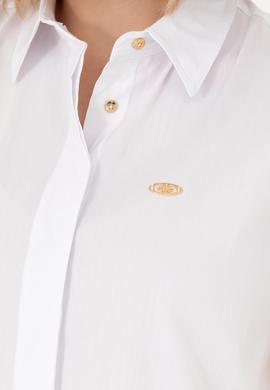 Kadın Beyaz Kısa Kollu Gömlek - 50264219001