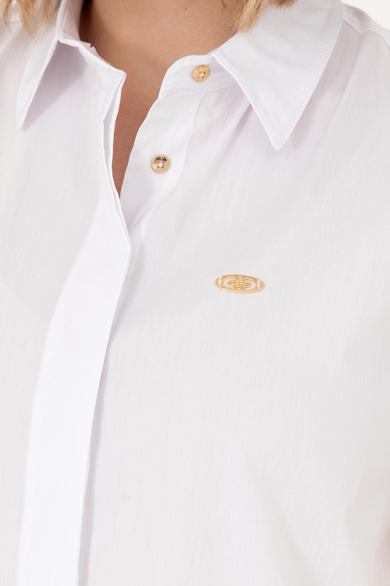 Kadın Beyaz Kısa Kollu Gömlek