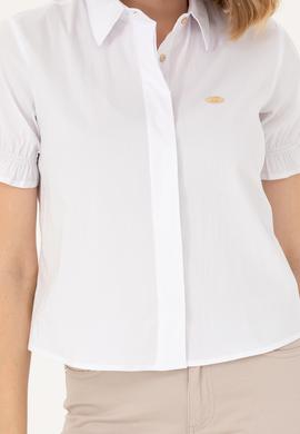 Kadın Beyaz Kısa Kollu Gömlek - 50264219001