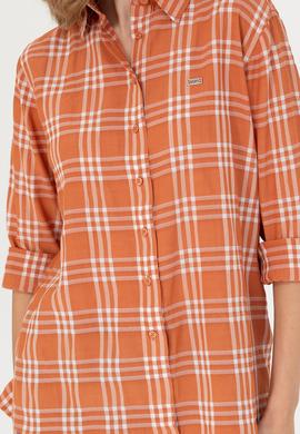 Kadın Kiremit Uzun Kollu Gömlek - 50264951012