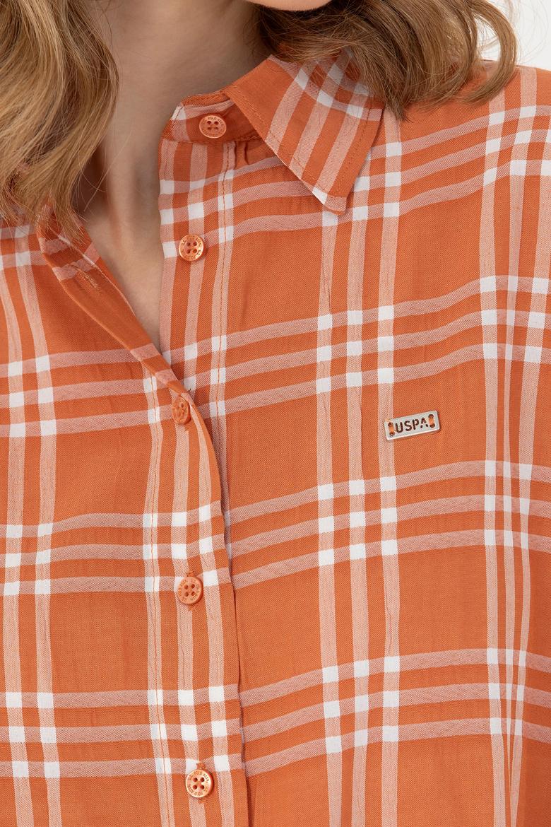 Kadın Kiremit Uzun Kollu Gömlek - 50264951012