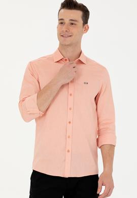Erkek Kiremit Uzun Kollu Basic Gömlek - 50263048123