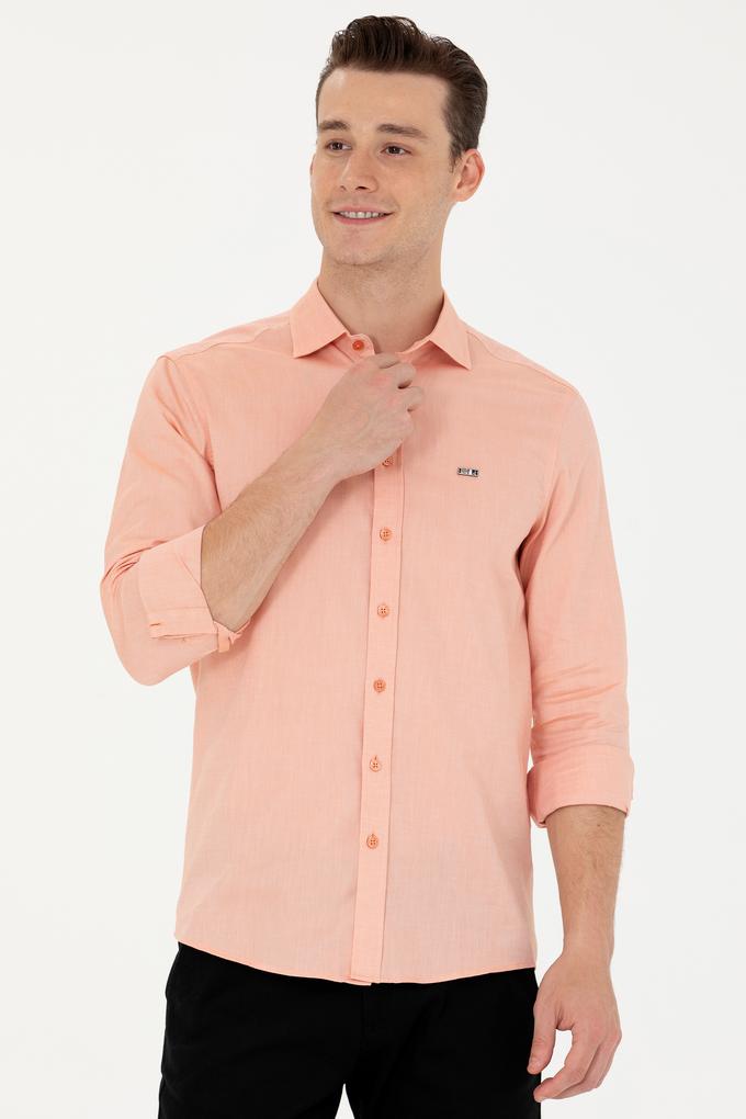 Erkek Kiremit Uzun Kollu Basic Gömlek