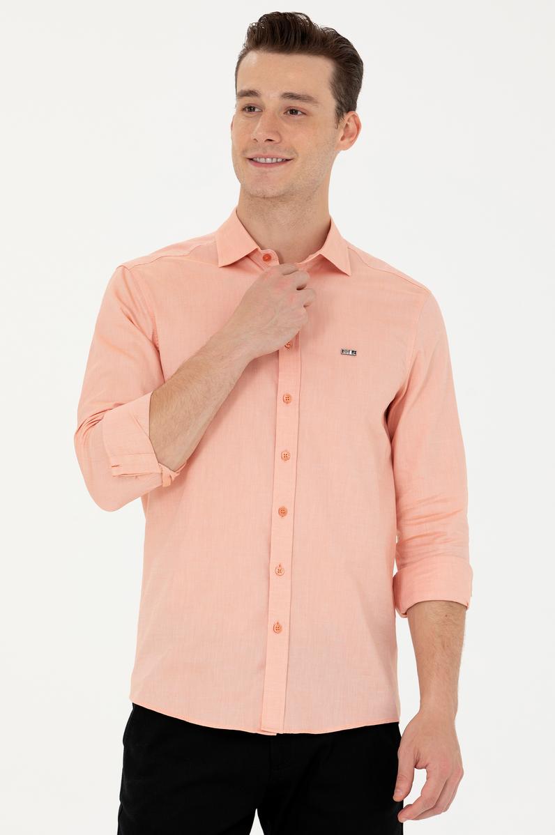 Erkek Kiremit Uzun Kollu Basic Gömlek