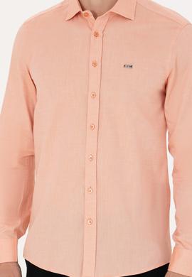 Erkek Kiremit Uzun Kollu Basic Gömlek - 50263048123