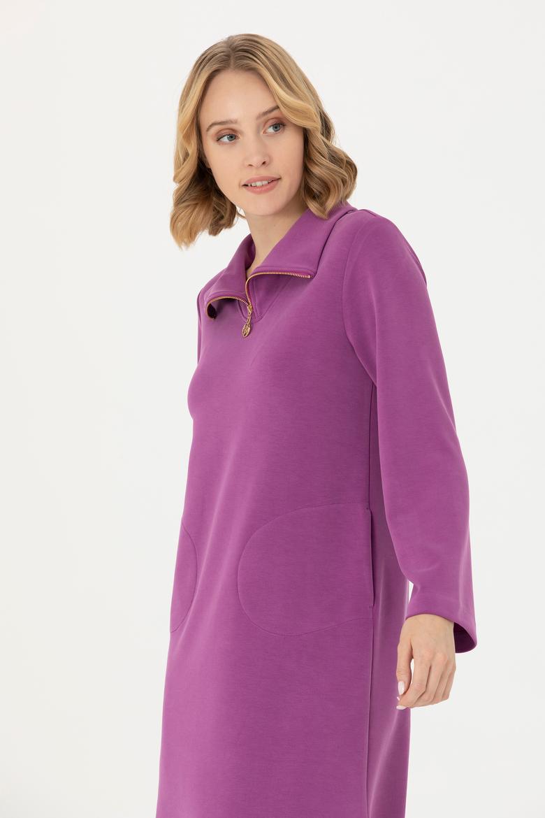 Kadın Violet Örme Elbise - 50272083029