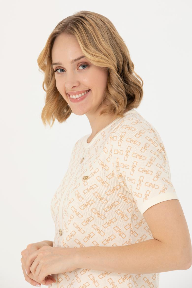Kadın Krem Triko Elbise - 50270455010