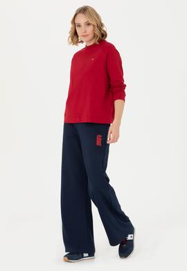 Kadın Kırmızı Bisiklet Yaka Sweatshirt - 50276027020