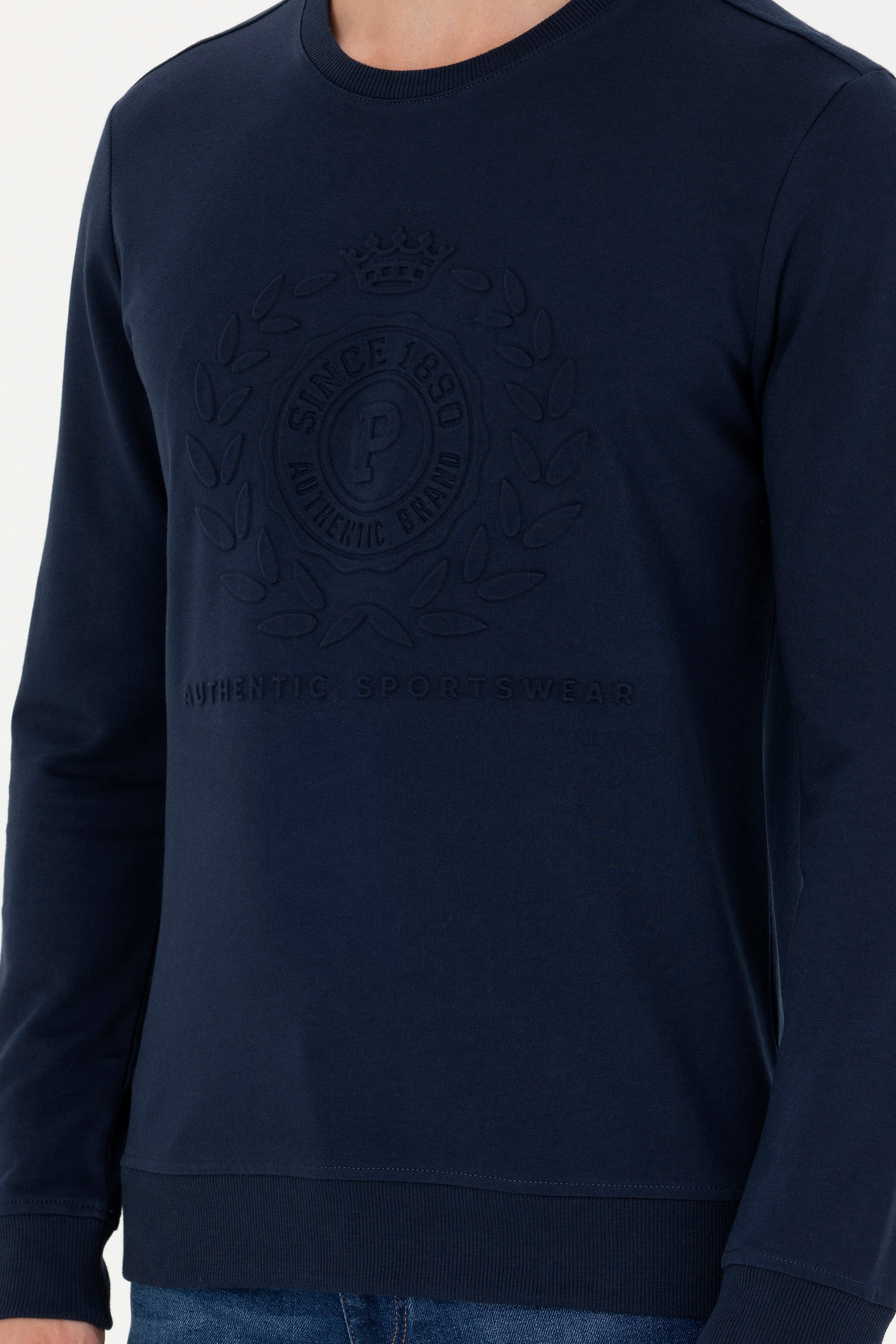 Erkek Lacivert Sweatshirt