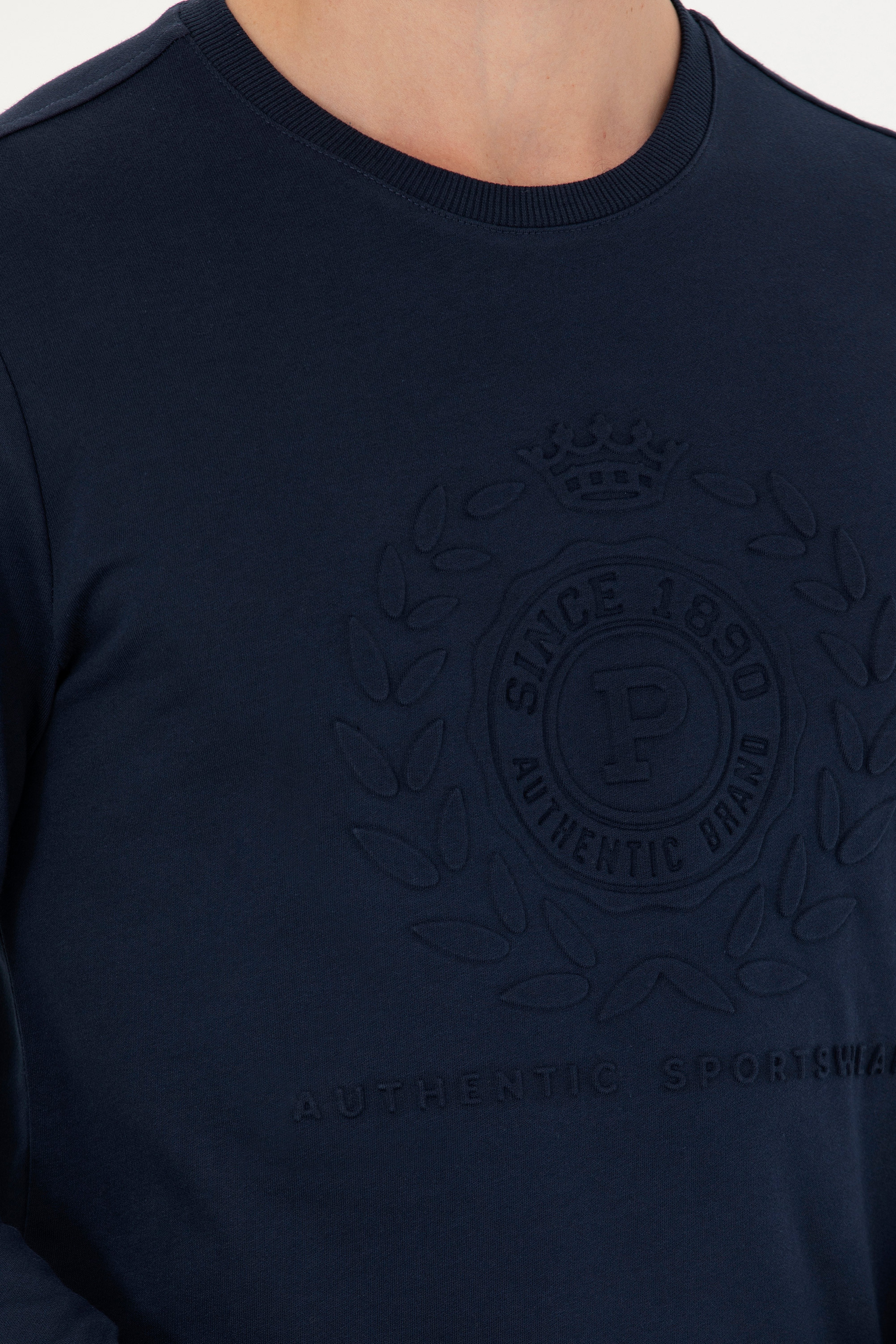 Erkek Lacivert Sweatshirt - Image 7