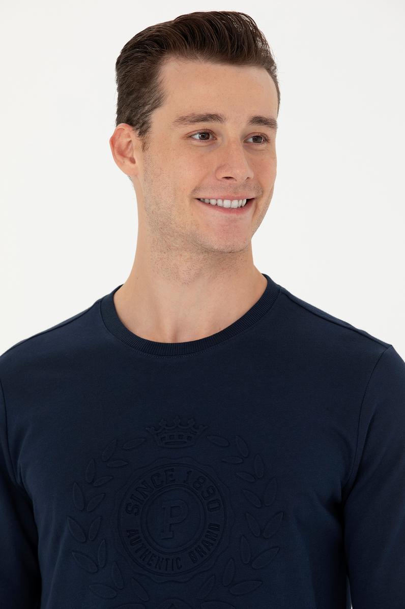 Erkek Lacivert Sweatshirt