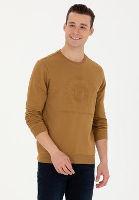 Erkek Açık Haki Sweatshirt - 50270803036