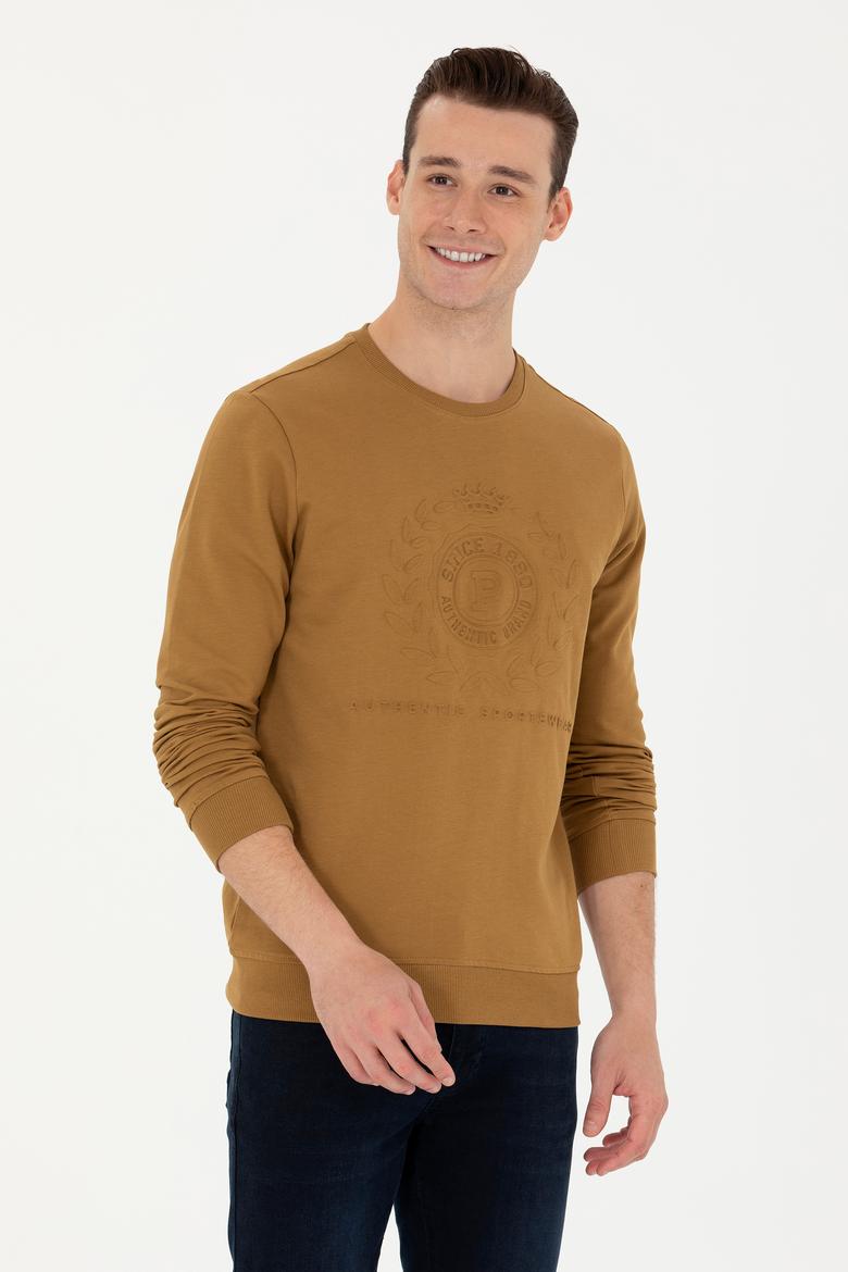 Erkek Açık Haki Sweatshirt - 50270803036