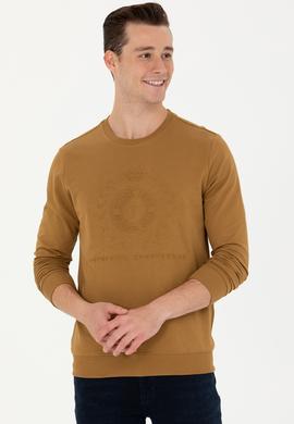 Erkek Açık Haki Sweatshirt - 50270803036