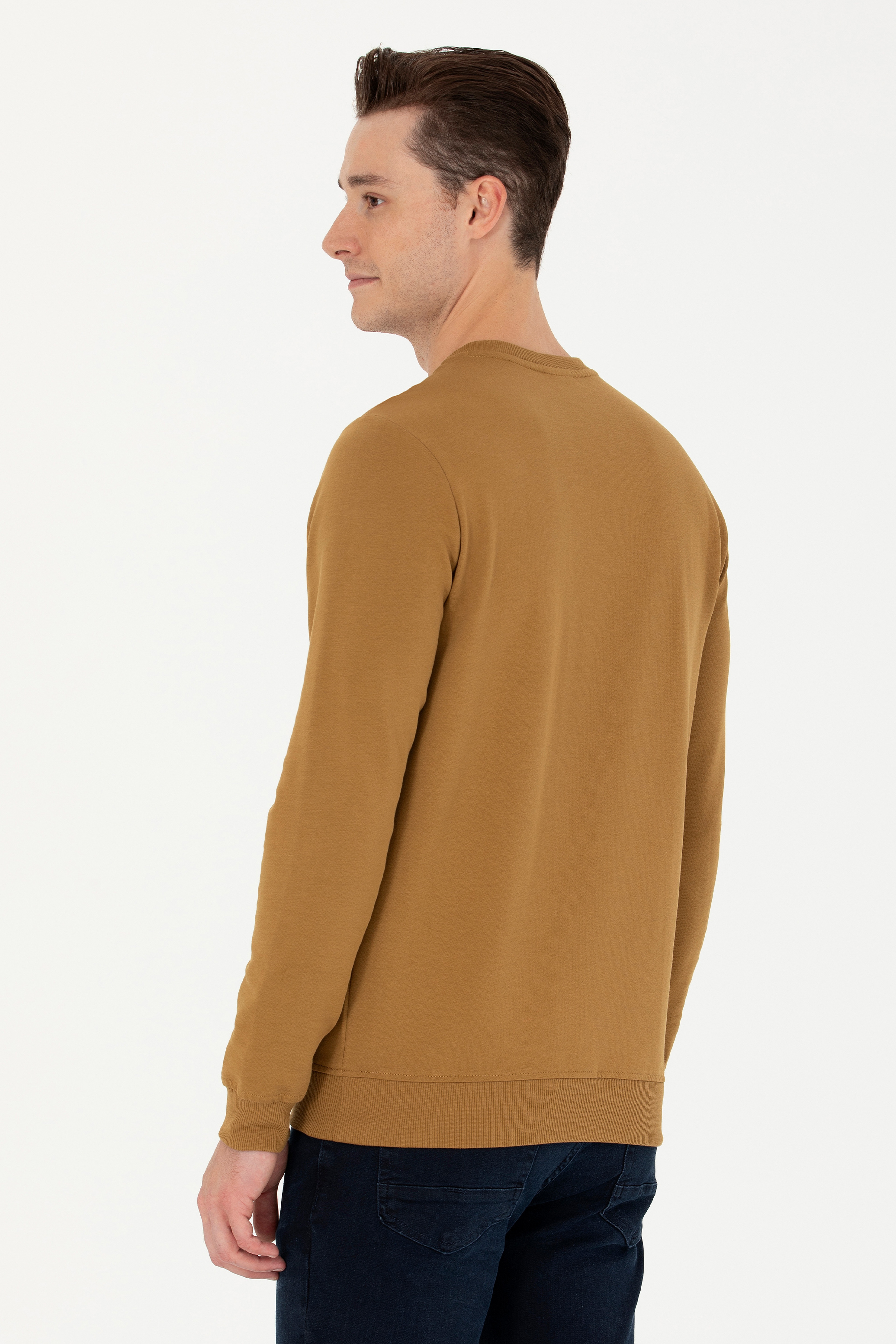 Erkek Açık Haki Sweatshirt