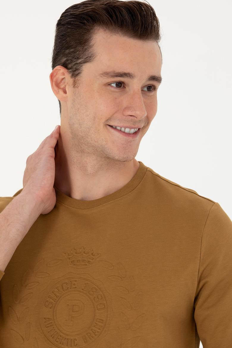 Erkek Açık Haki Sweatshirt - 50270803036