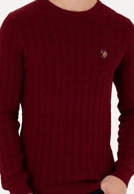 Erkek Bordo Basic Kazak - 50268940011