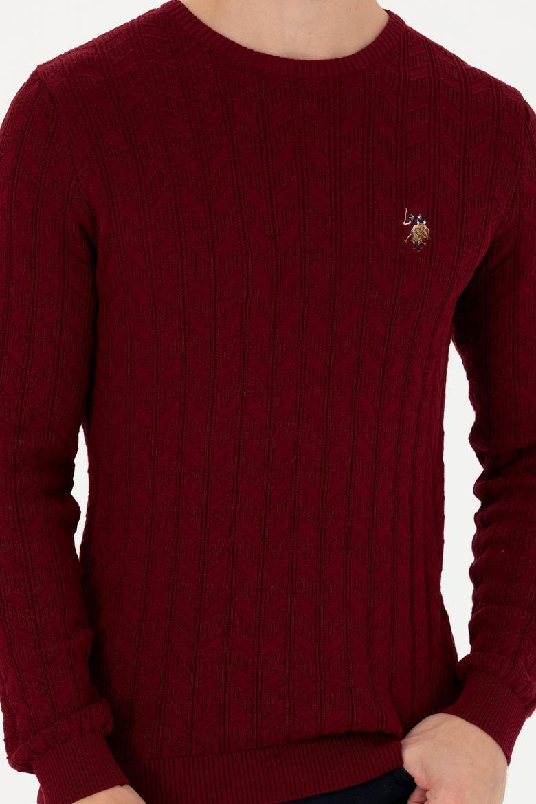 Erkek Bordo Basic Kazak - 50268940011