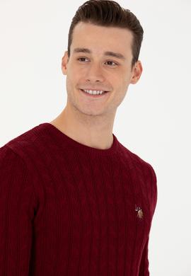 Erkek Bordo Basic Kazak - 50268940011