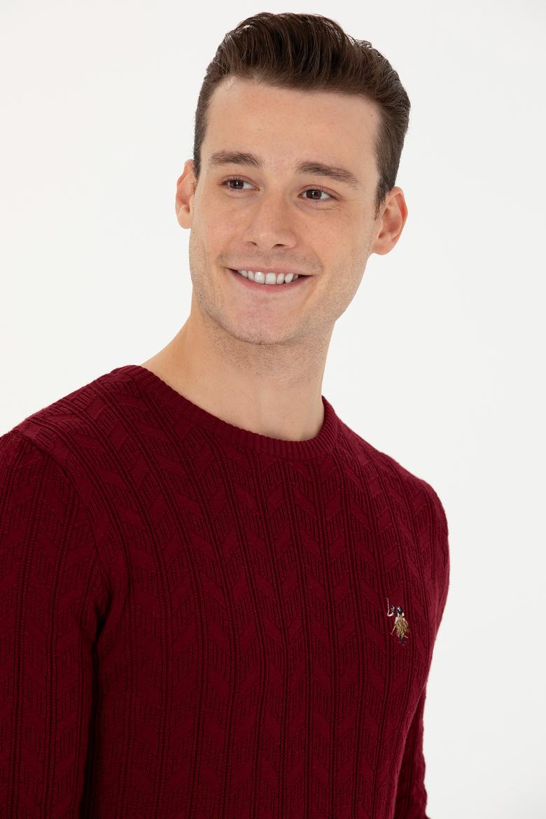 Erkek Bordo Basic Kazak - 50268940011