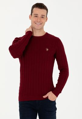 Erkek Bordo Basic Kazak - 50268940011