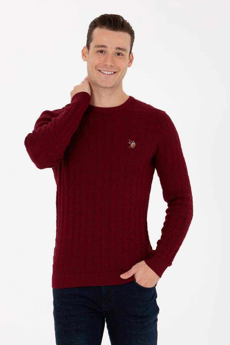 Erkek Bordo Basic Kazak - 50268940011