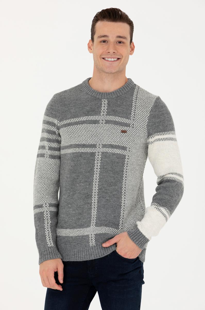 Erkek Gri Melanj Kazak