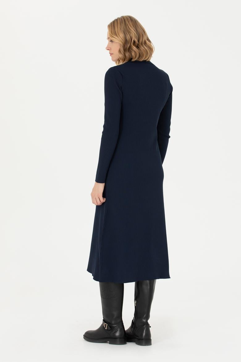 Kadın Lacivert Triko Elbise - 50270456015