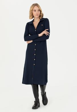 Kadın Lacivert Triko Elbise - 50270456015