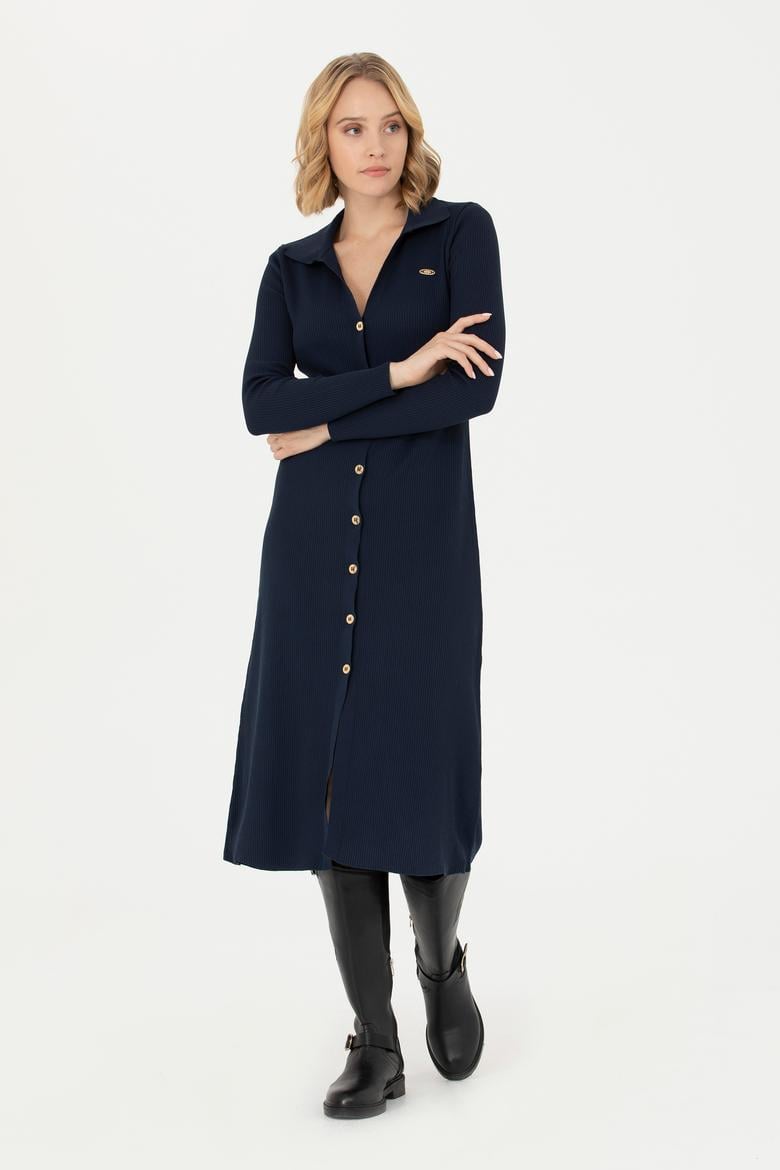 Kadın Lacivert Triko Elbise - 50270456015