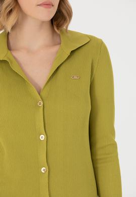 Kadın Fıstık Yeşili Triko Elbise - 50270456008