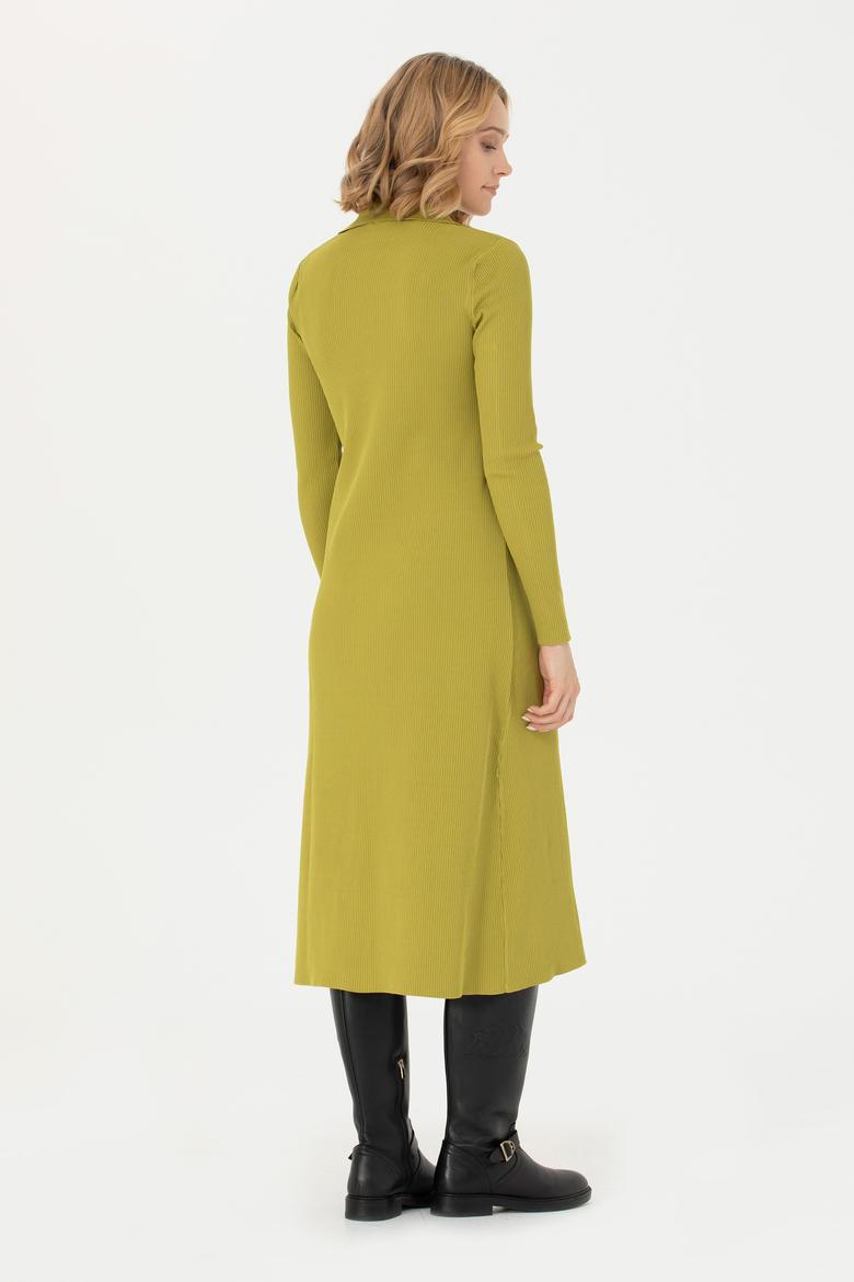 Kadın Fıstık Yeşili Triko Elbise - 50270456008