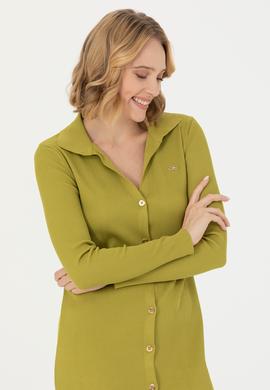 Kadın Fıstık Yeşili Triko Elbise - 50270456008