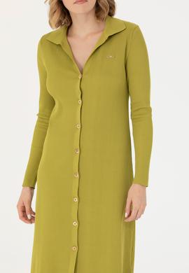 Kadın Fıstık Yeşili Triko Elbise - 50270456008