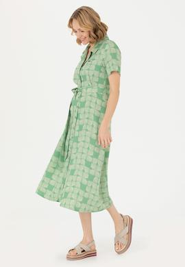 Kadın Yeşil Dokuma Elbise - 50262582017