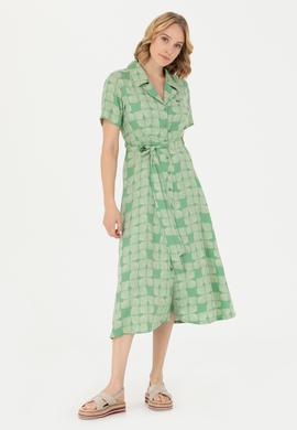 Kadın Yeşil Dokuma Elbise - 50262582017
