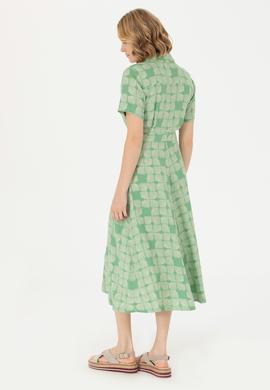 Kadın Yeşil Dokuma Elbise - 50262582017
