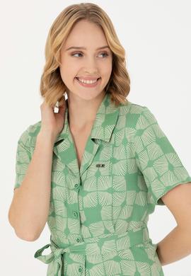 Kadın Yeşil Dokuma Elbise - 50262582017