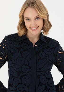 Kadın Lacivert Dokuma Elbise - 50271176005