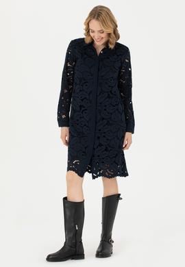 Kadın Lacivert Dokuma Elbise - 50271176005