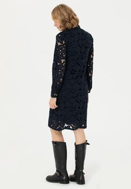 Kadın Lacivert Dokuma Elbise - 50271176005