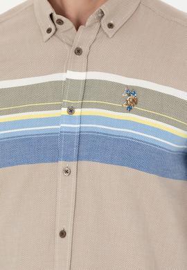 Erkek Açık Haki Uzun Kollu Gömlek - 50272500010