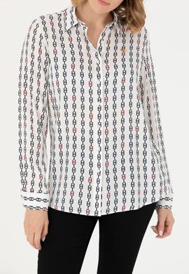 Kadın Ekru Uzun Kollu Gömlek - 50272925010