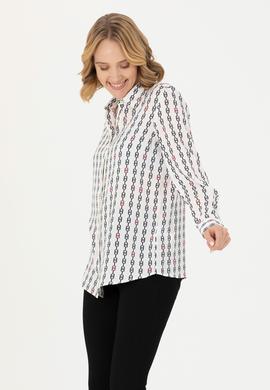Kadın Ekru Uzun Kollu Gömlek - 50272925010