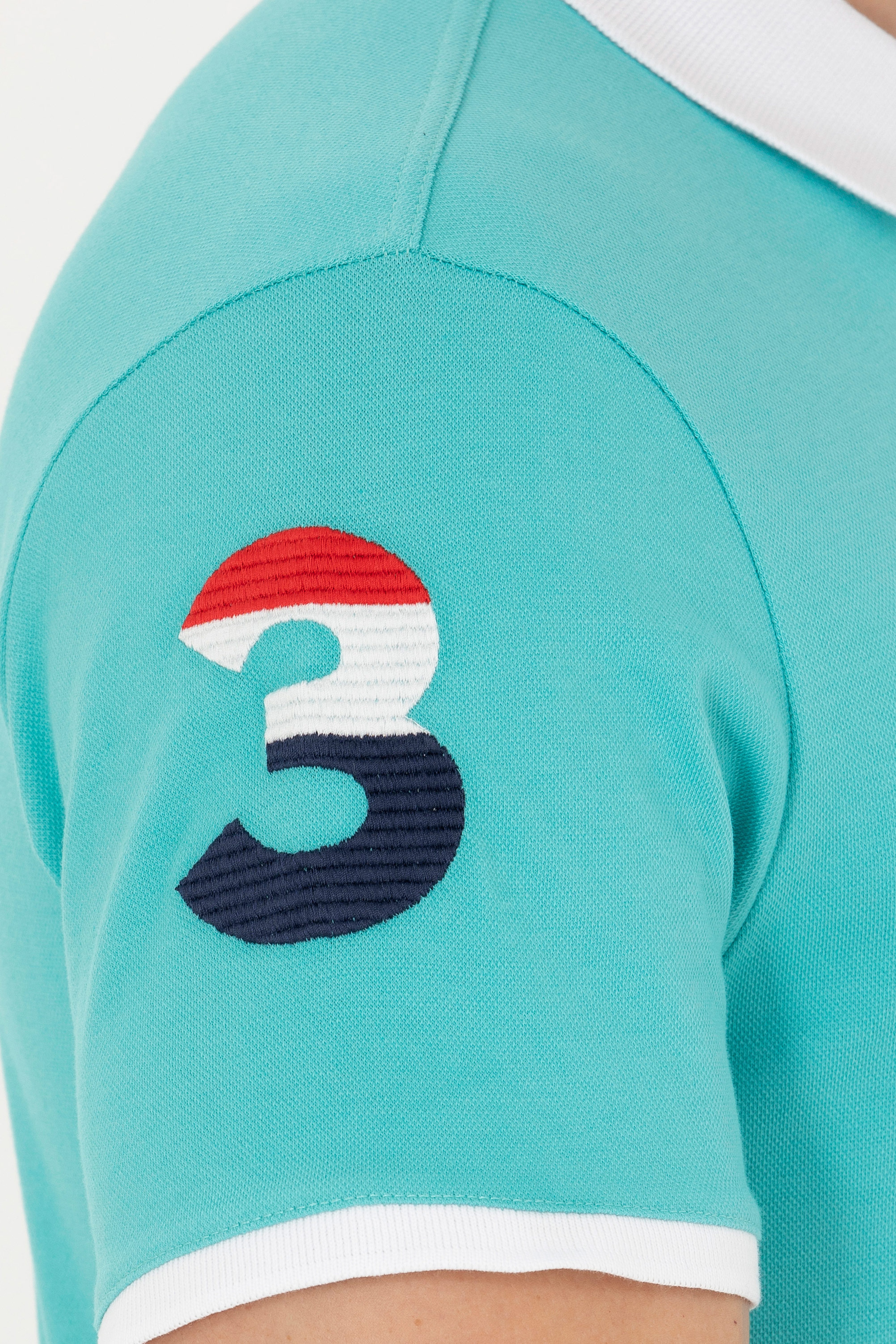 Erkek Mint Basic Polo Yaka Tişört - Image 7